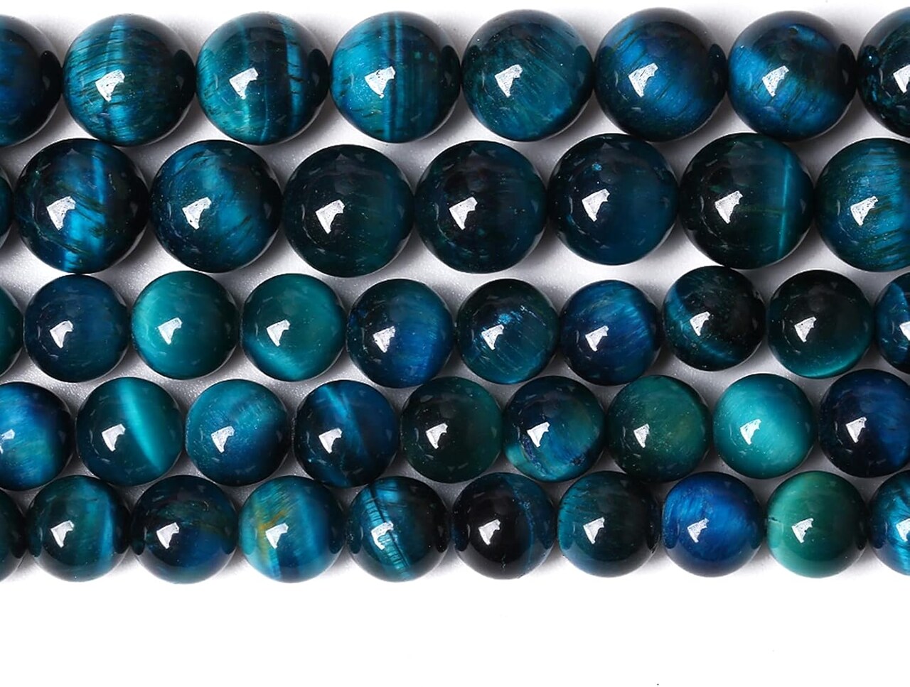 Blue Tiger Eye Gemstone Loose Beads Natural Round Loose Stone Beads